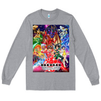 Heather Grey bakugan Long Sleeve Tee - lanVoArt
