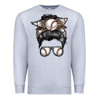Heather Grey baseball mom Premium Sweatshirt - RacoonDesign