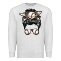 Oatmeal Heather baseball mom Premium Sweatshirt - RacoonDesign