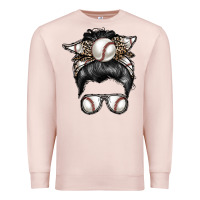 Pale Pink baseball mom Premium Sweatshirt - RacoonDesign