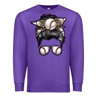 Purple baseball mom Premium Sweatshirt - RacoonDesign