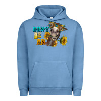 Pigment Pebble Blue don't be an ass donkey Urban Hoodie - BarkalooDesign