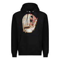 Black Catchers Mitt Fa Element Premium Hoodie - FaDigitalArtStudio