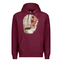 Burgundy Catchers Mitt Fa Element Premium Hoodie - FaDigitalArtStudio