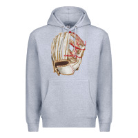 Heather Grey Catchers Mitt Fa Element Premium Hoodie - FaDigitalArtStudio