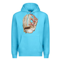Ocean Blue Catchers Mitt Fa Element Premium Hoodie - FaDigitalArtStudio