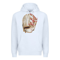 White Catchers Mitt Fa Element Premium Hoodie - FaDigitalArtStudio
