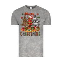 Cloud Rock Merry Christmas with western trees Vintage Tee - NancyCooperArtShop