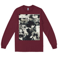 Burgundy another mei misaki poster Long Sleeve Tee - lanVoArt