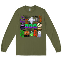 Army Green boo halloween Long Sleeve Tee - CowGirlArtShop