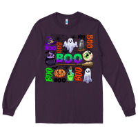 Plum boo halloween Long Sleeve Tee - CowGirlArtShop
