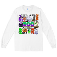 White boo halloween Long Sleeve Tee - CowGirlArtShop