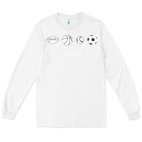 White Funny Sports Balls Gag Gift Long Sleeve Tee - lanVoArt