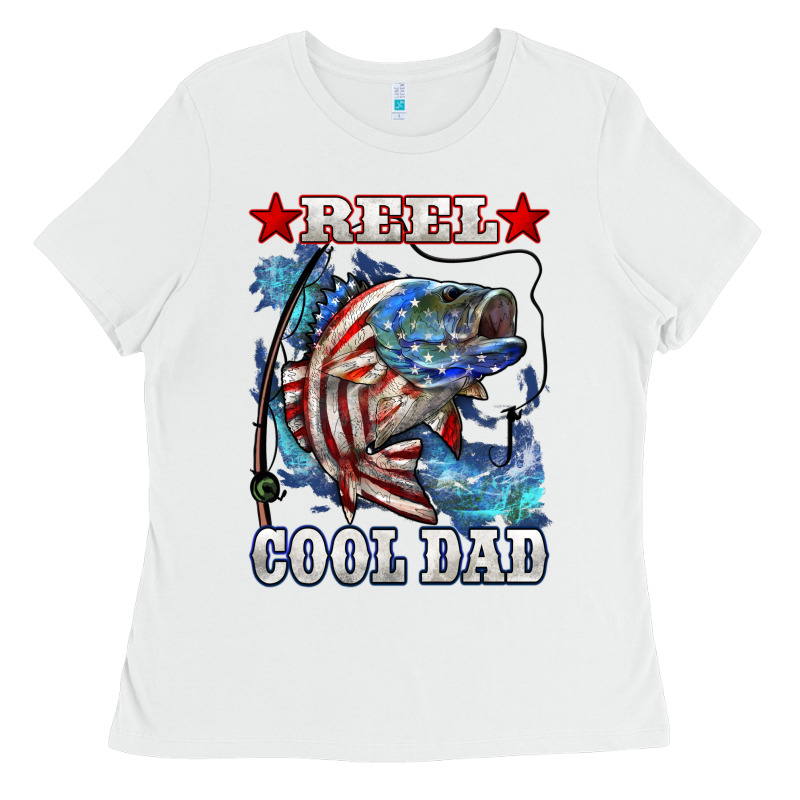 Reel Cool Dad Bass 4th Of July Ladies Tee by LillyAllenDesigns | Teevron