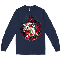 Navy hazbin hotel christmas Long Sleeve Tee - lanVoArt