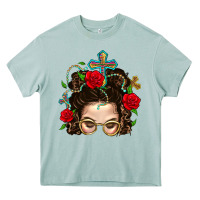Arona Messy Bun Mom Faith And Rose Heavy Core Tee - BundleAndBundleShop