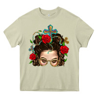 Messy Bun Mom Faith And Rose Heavy Core Tee | Teevron