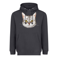 Smoke American Shorthair Cat Face Heavyweight Hoodie - LillyAllenDesigns