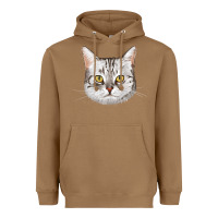 Toasted Coconut American Shorthair Cat Face Heavyweight Hoodie - LillyAllenDesigns