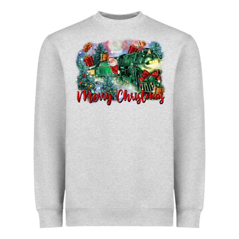 Merry Christmas Santa Polar Express Heavyweight Sweatshirt by FaDigitalArtStudio | Teevron