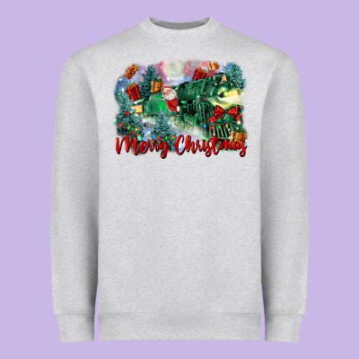 Merry Christmas Santa Polar Express Heavyweight Sweatshirt Designed By Fadigitalartstudio