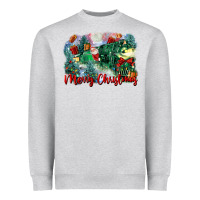 Heather Grey merry christmas santa polar express Heavyweight Sweatshirt - FaDigitalArtStudio