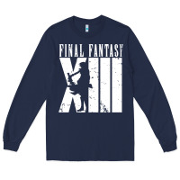 Navy final fantasy xiii lightning white Long Sleeve Tee - lanVoArt