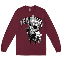 Burgundy present mic screaming Long Sleeve Tee - lanVoArt