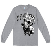Heather Grey present mic screaming Long Sleeve Tee - lanVoArt