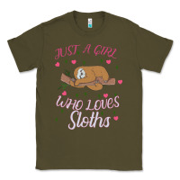 Army Green Just A Girl Who Lowes Sloths Classic Tee - Bettercallsaul