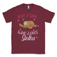 Burgundy Just A Girl Who Lowes Sloths Classic Tee - Bettercallsaul
