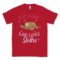 Red Just A Girl Who Lowes Sloths Classic Tee - Bettercallsaul