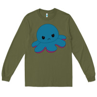 Army Green angry blue moody reversible octopus Long Sleeve Tee - lanVoArt