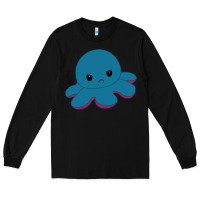 Black angry blue moody reversible octopus Long Sleeve Tee - lanVoArt