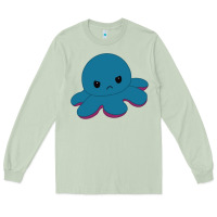 Matcha angry blue moody reversible octopus Long Sleeve Tee - lanVoArt