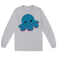 Moon Dust angry blue moody reversible octopus Long Sleeve Tee - lanVoArt