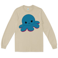 Mushroom angry blue moody reversible octopus Long Sleeve Tee - lanVoArt
