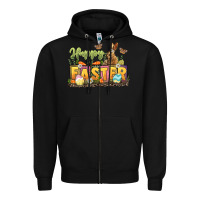 Black Happy Easter Zipper Hoodie - LillyAllenDesigns