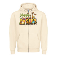 Sandshell Happy Easter Zipper Hoodie - LillyAllenDesigns