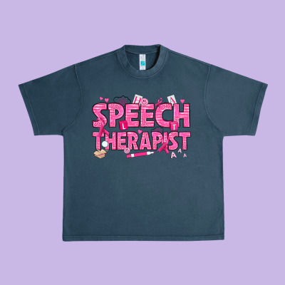 Breast Cancer Speech Therapist Urban Heavy Tee Designed By Texasbilliewilder