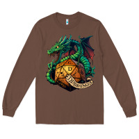 Chestnut dragon and a d20 Long Sleeve Tee - lanVoArt