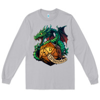 Moon Dust dragon and a d20 Long Sleeve Tee - lanVoArt
