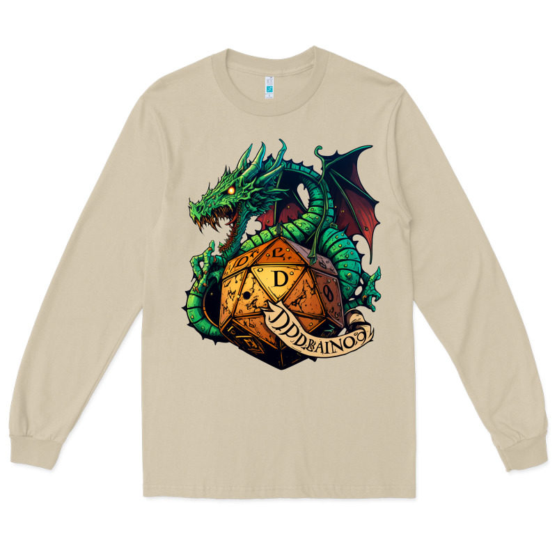 Dragon And A D20 Long Sleeve Tee by lanVoArt | Teevron