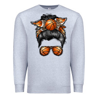 Heather Grey basketball mom Premium Sweatshirt - RacoonDesign
