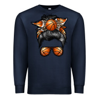Navy basketball mom Premium Sweatshirt - RacoonDesign