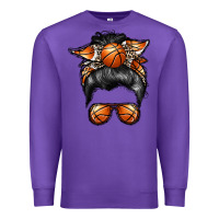 Purple basketball mom Premium Sweatshirt - RacoonDesign