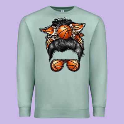 Basketball Mom Premium Sweatshirt Designed By Racoondesign