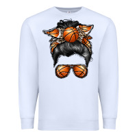 White basketball mom Premium Sweatshirt - RacoonDesign