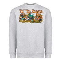 Heather Grey thanksgiving tis' the season with trucks bbs Heavyweight Sweatshirt - BundleAndBundleShop