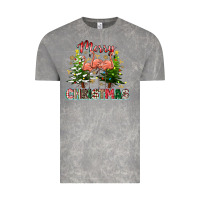 Cloud Rock Merry Christmas flamingo Vintage Tee - texasbilliewilder